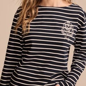 Lucky Brand Striped Navy and White Women's Top NWT